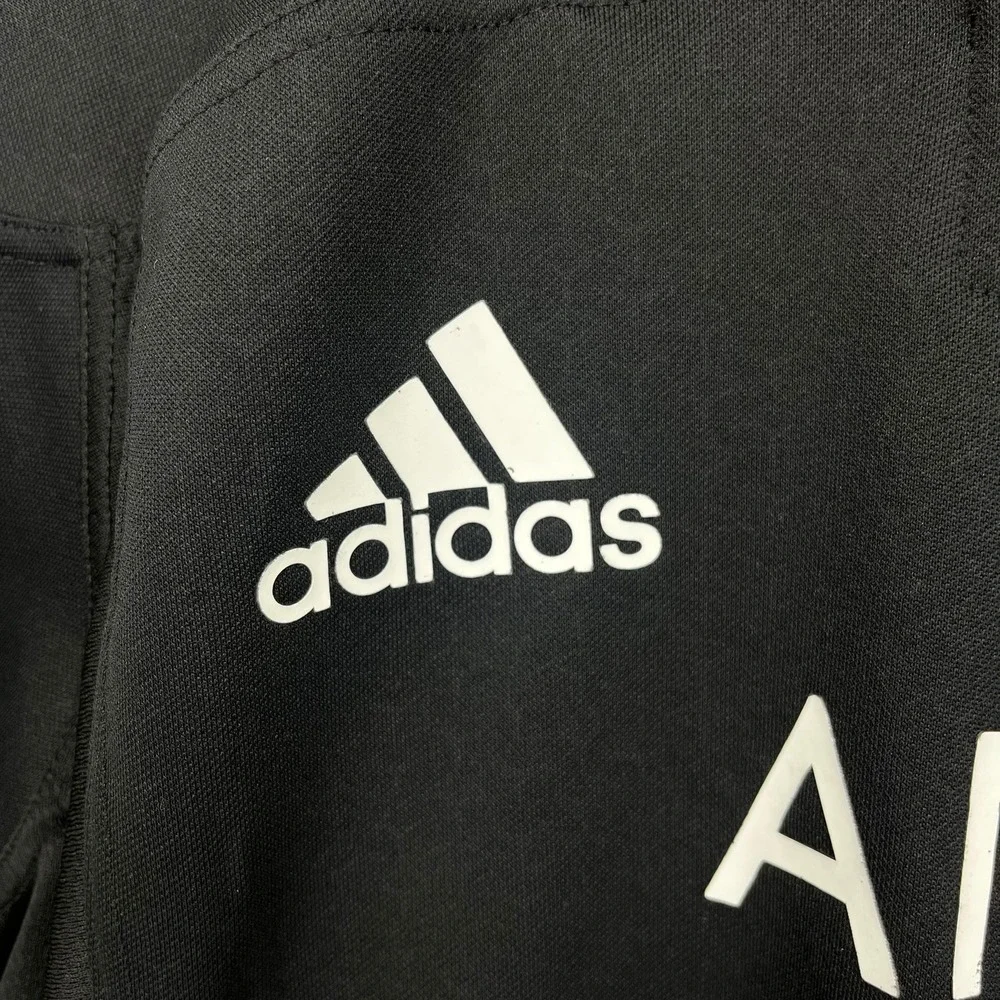 Adidas Mens All Blacks New Zealand Rugby Jersey Black AIG Silver Fern Size M